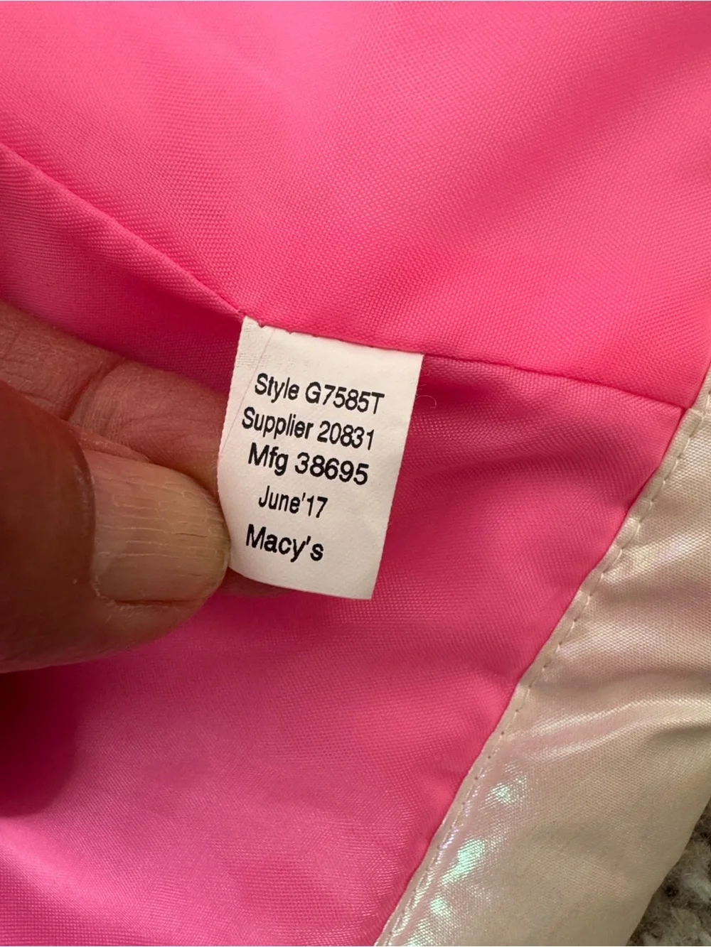 Ideology Kids Iridescent White Puffer Vest with Pink Lining 4T